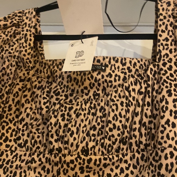 NWT ZARA ANIMAL PRINT POPLIN TOP - Picture 7 of 7